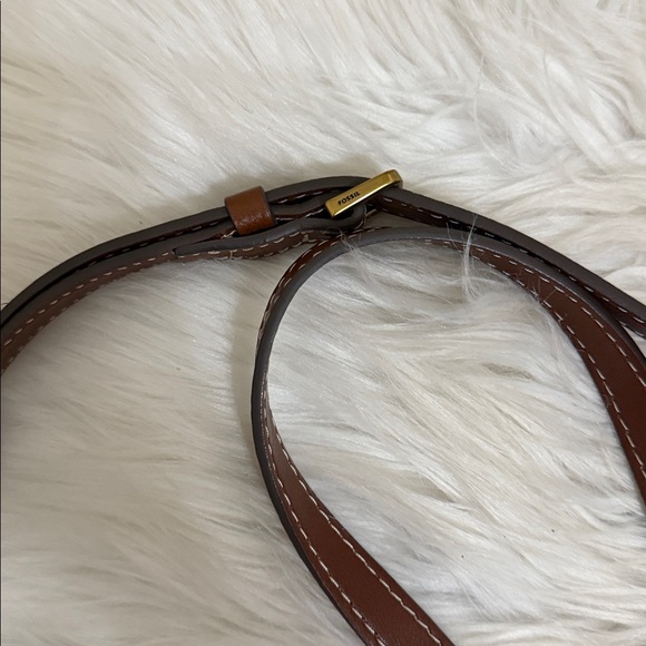 FOSSIL Brown Leather Crossbody Bag Ainsley Flap - Picture 5 of 15